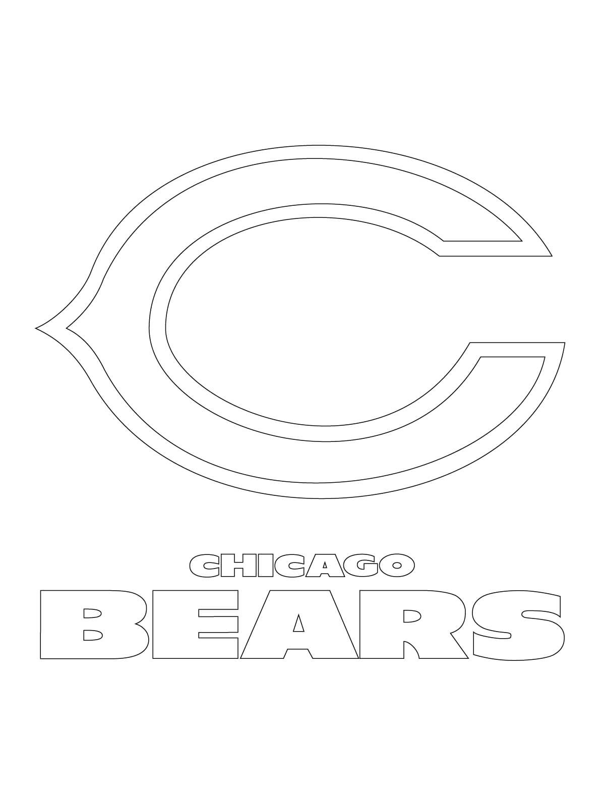 free chicago bears coloring pages