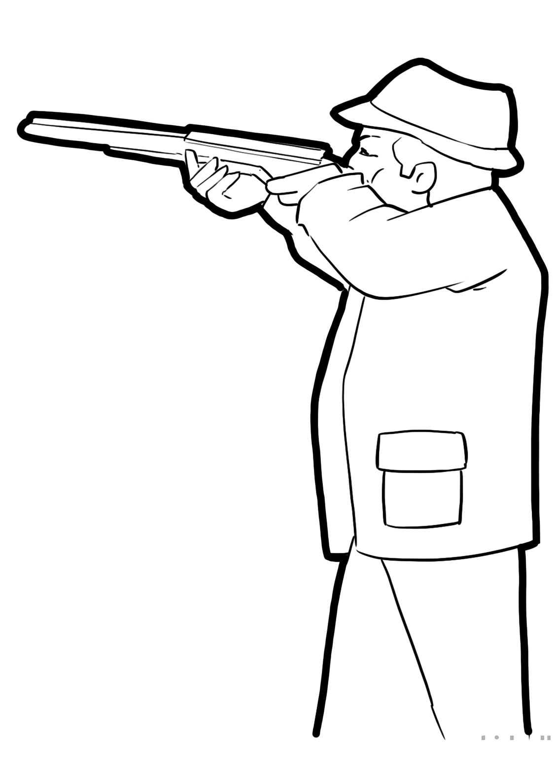 free clay pigeon shooting coloring pages