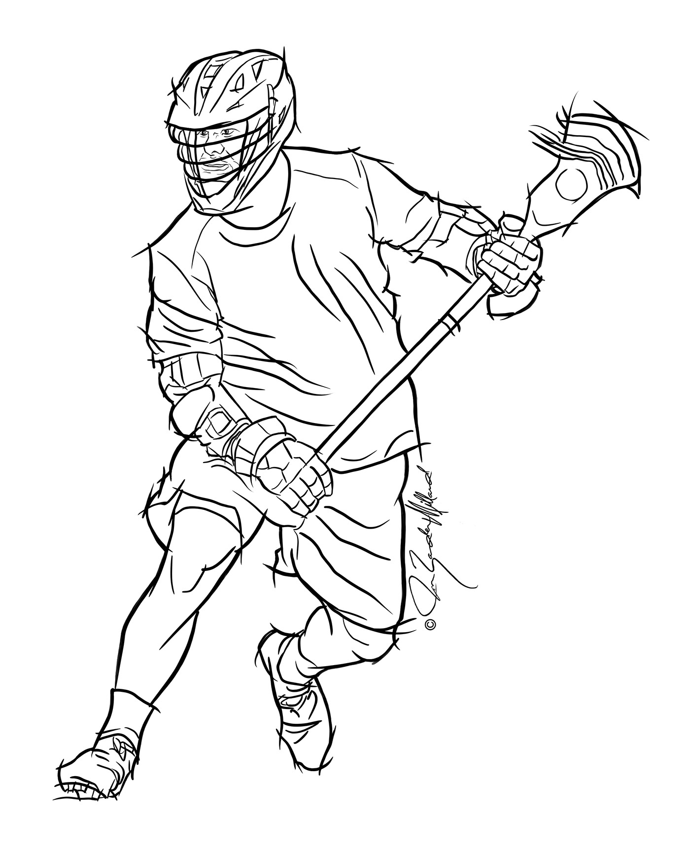 free lacrosse coloring pages