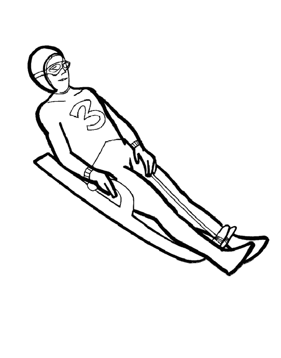 free luge coloring pages