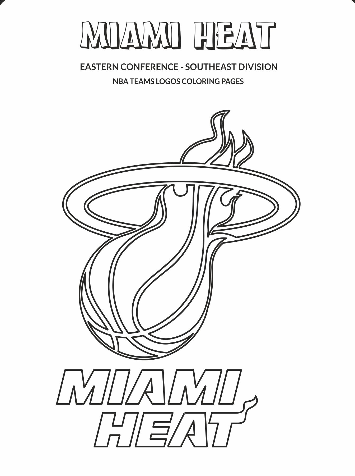 free miami heat coloring pages