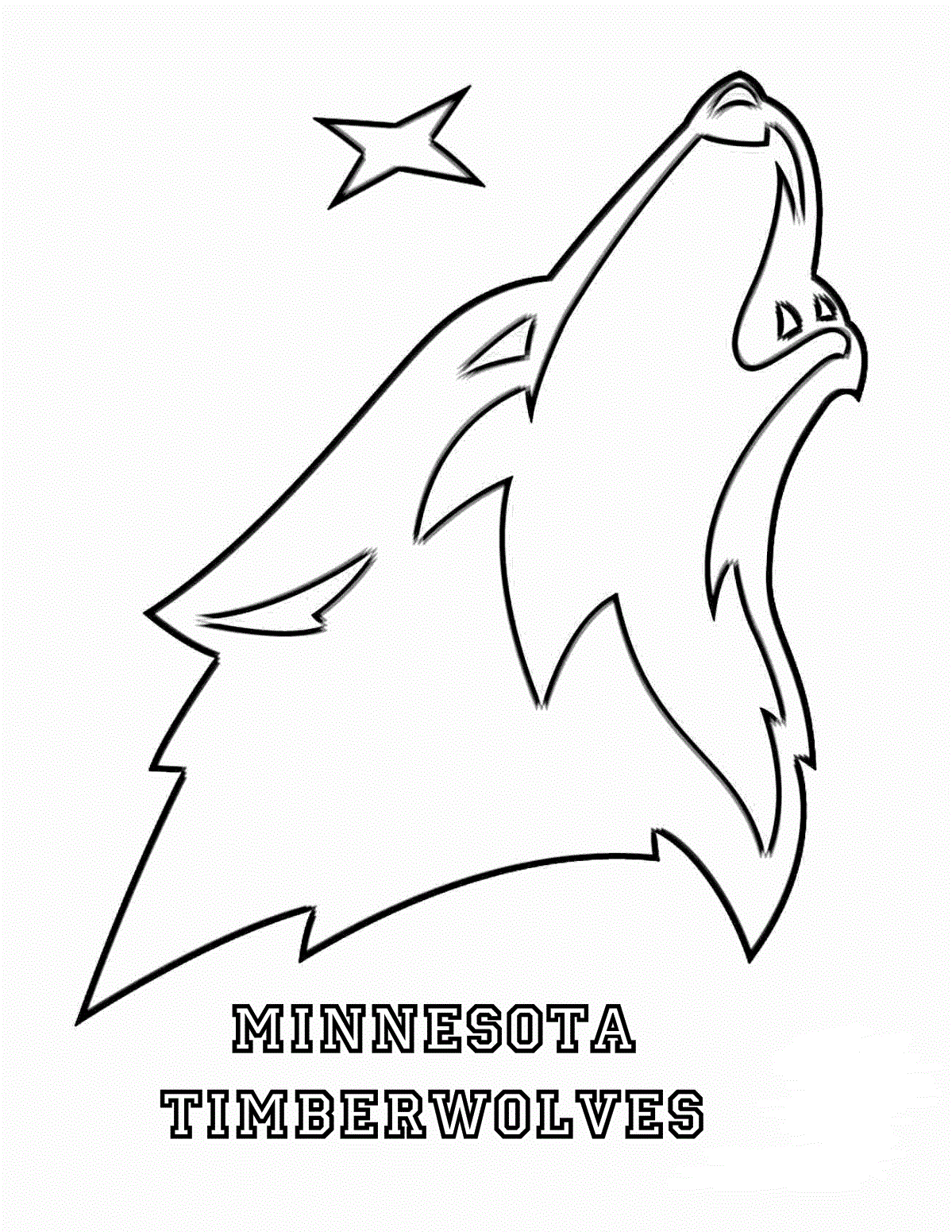 free minnesota timberwolves coloring pages