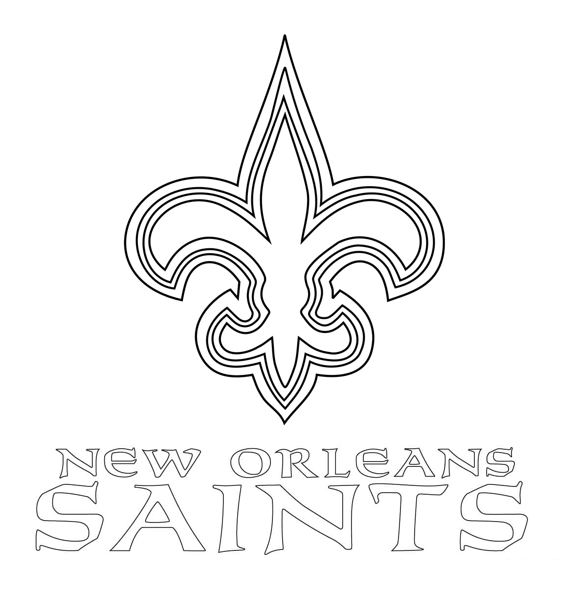 free new orleans saints coloring pages