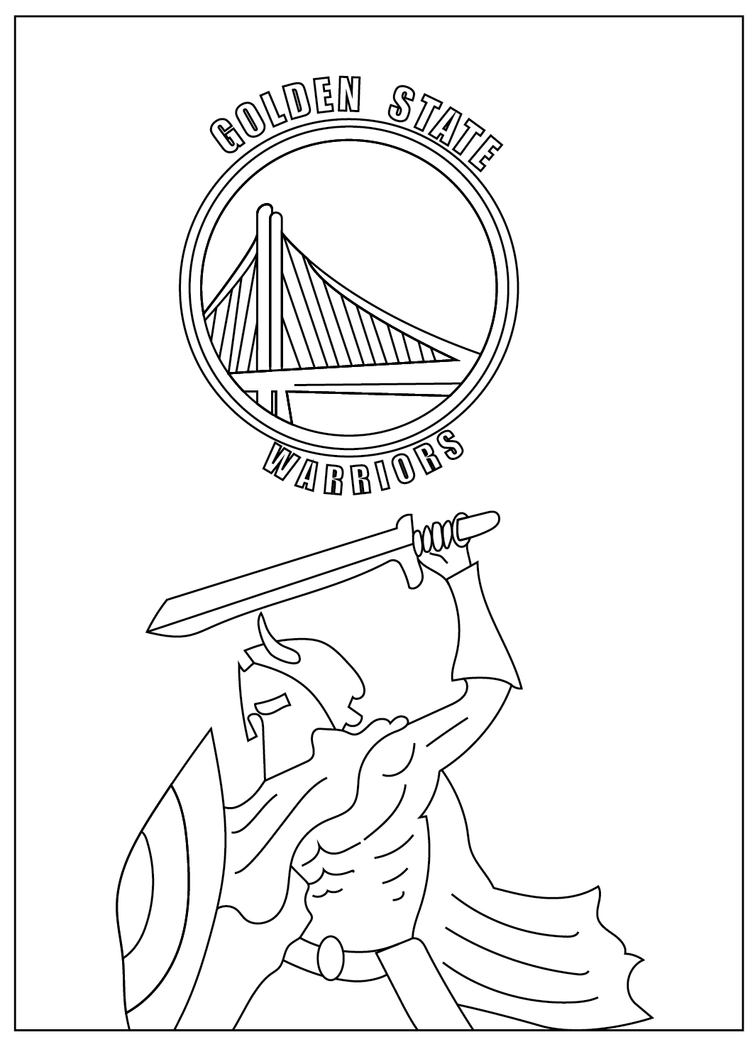 free printable golden state warrior coloring pages