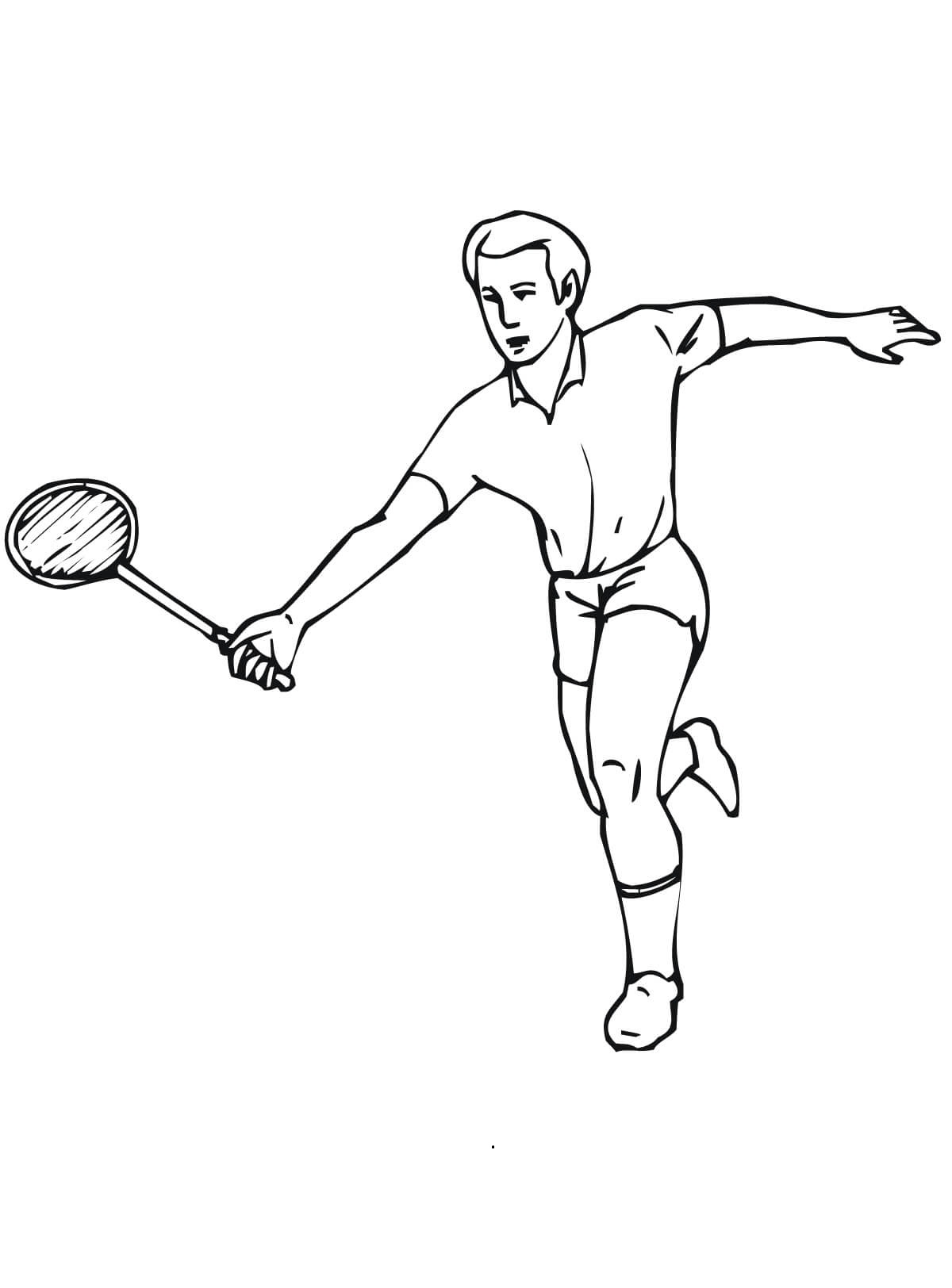 free printable badminton coloring pages