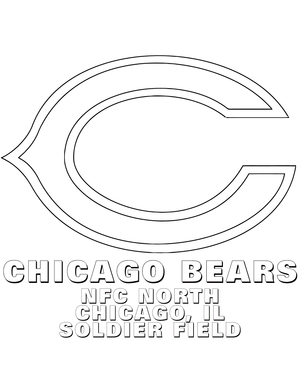 free printable chicago bears coloring pages