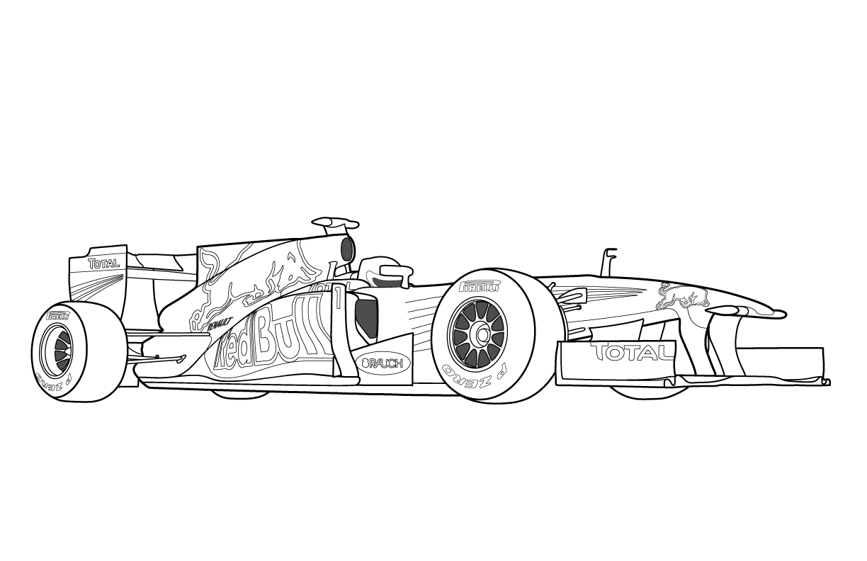 free printable formula 1 coloring pages