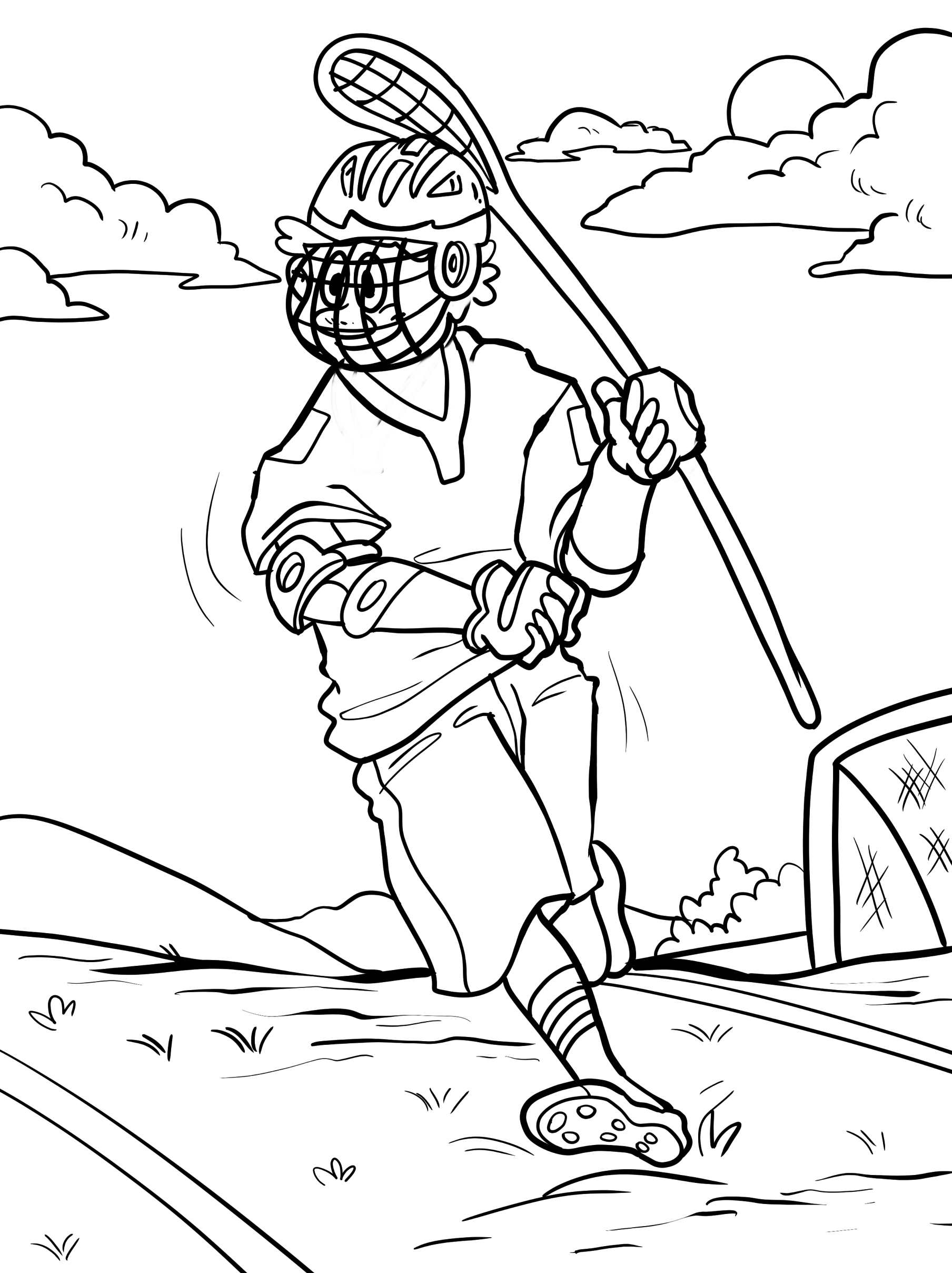 free printable lacrosse coloring pages