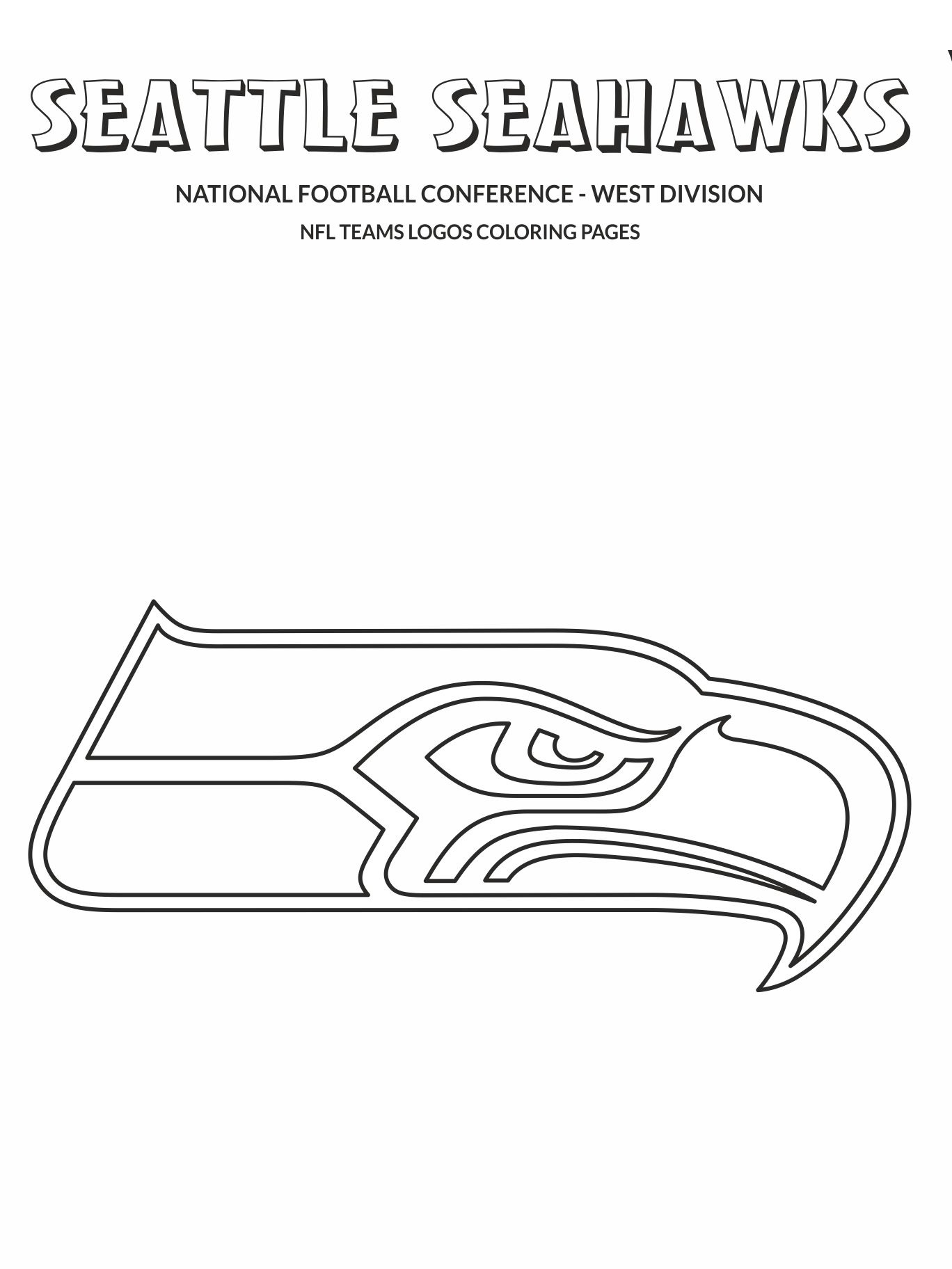 seattle seahawks logo coloring pages