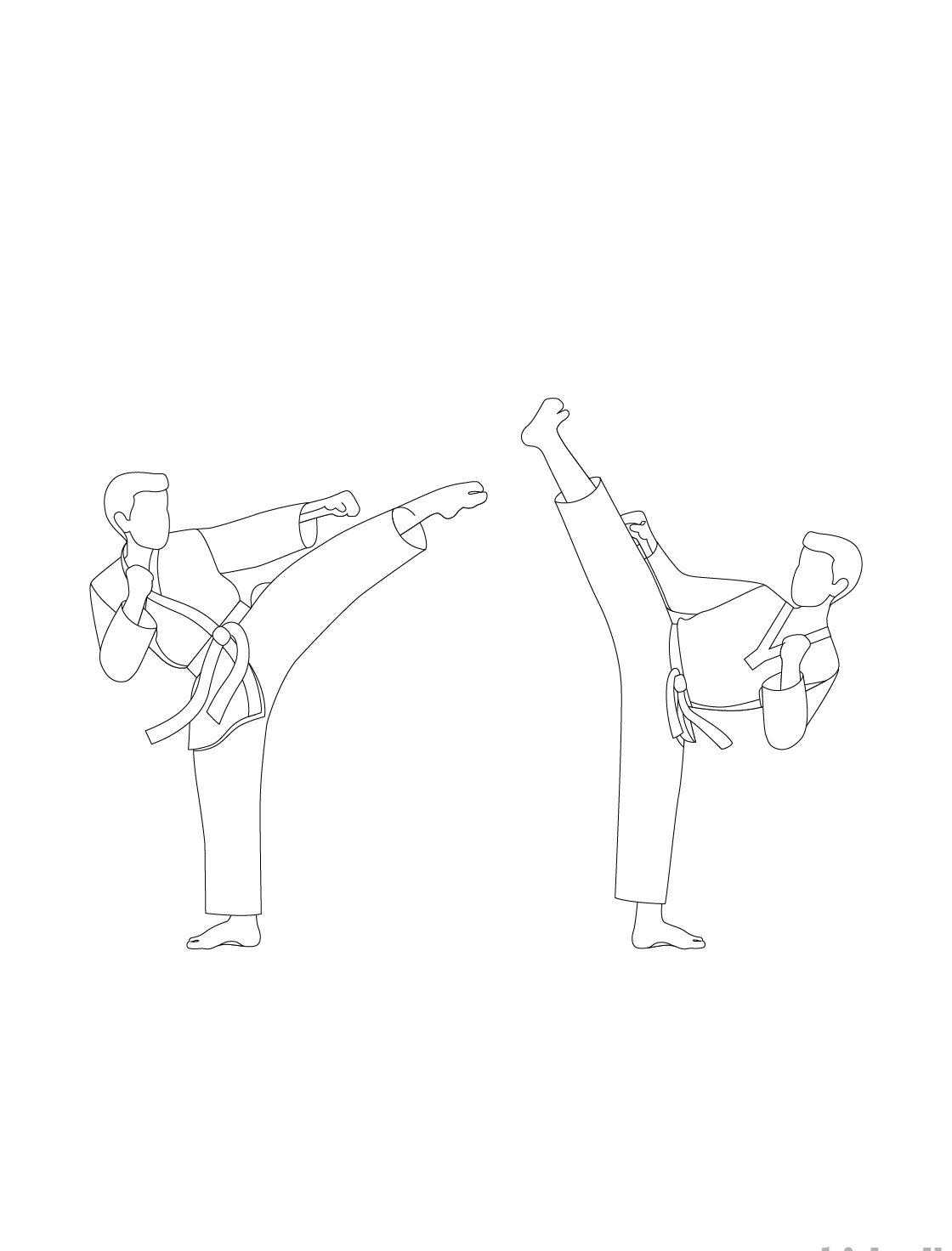 free taekwondo coloring pages