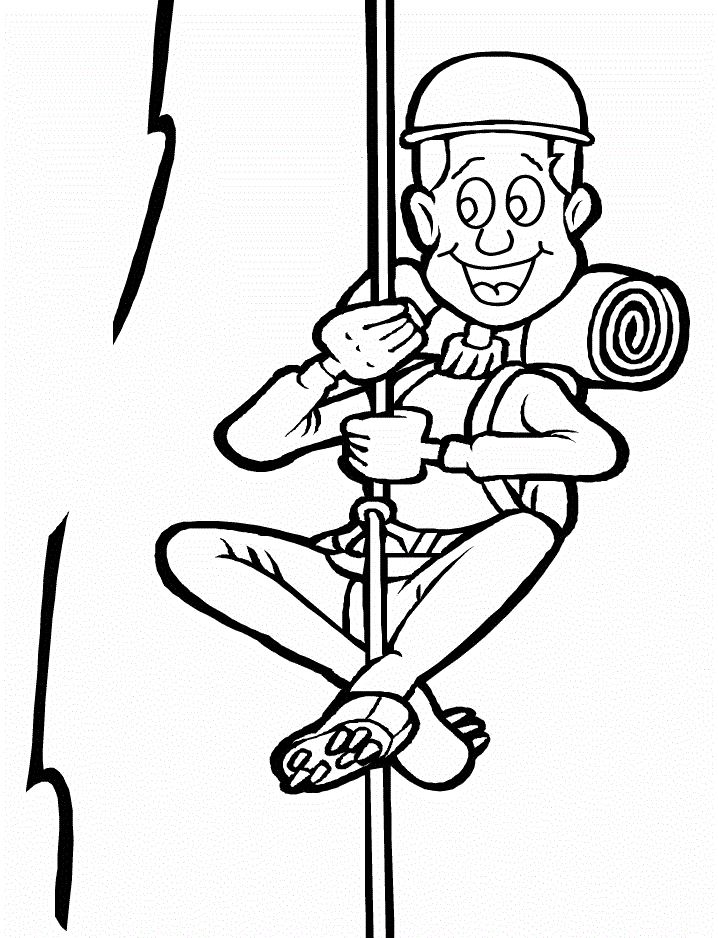 funny rock climbing coloring pages