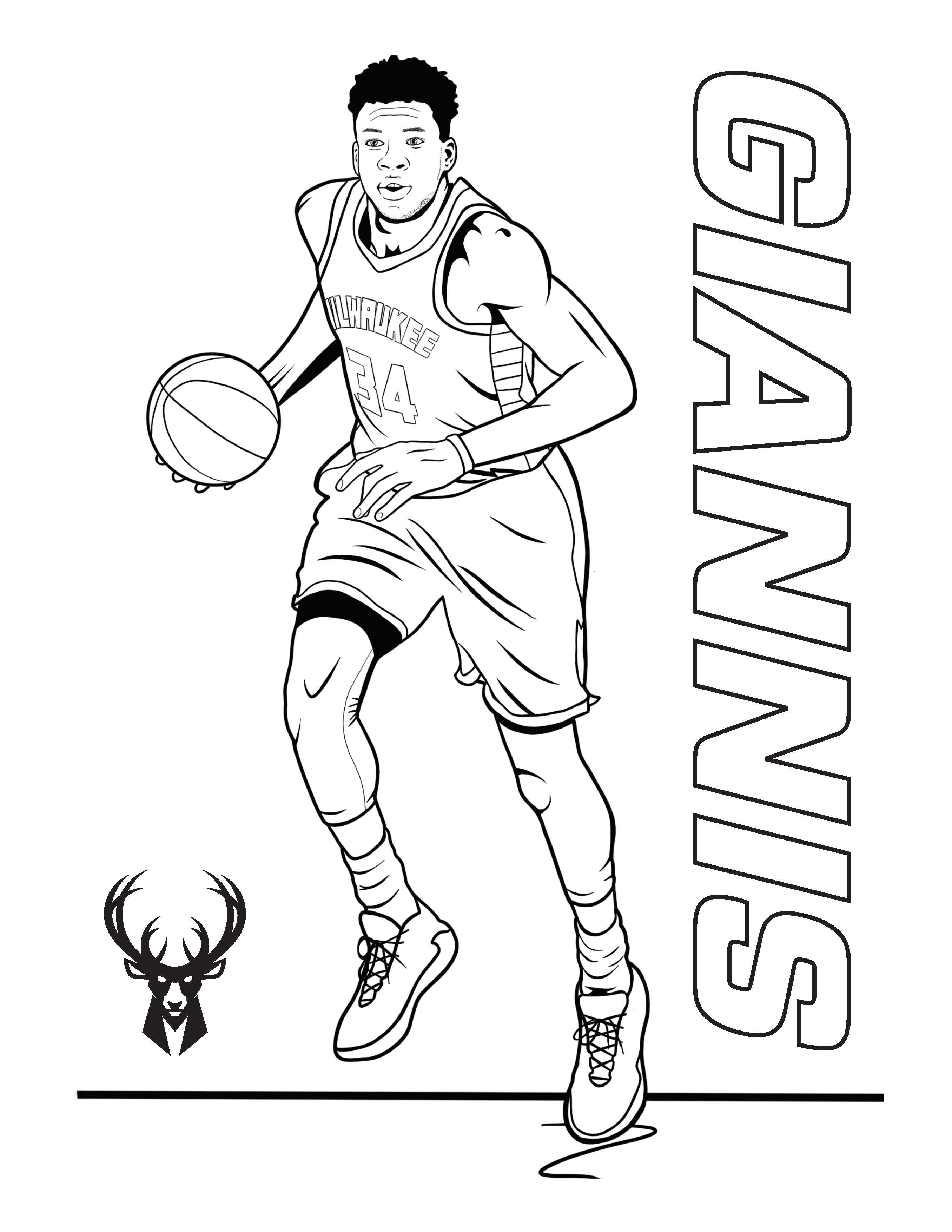 giannis antetokounmpo coloring pages
