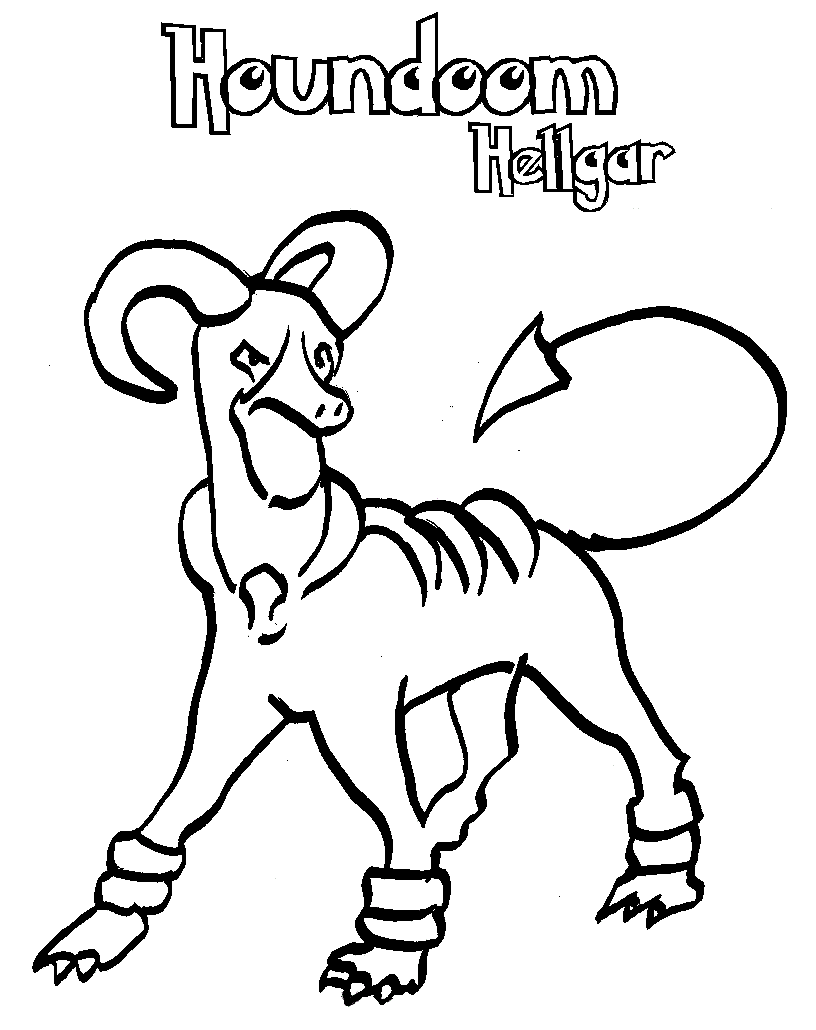 houndoom coloring pages