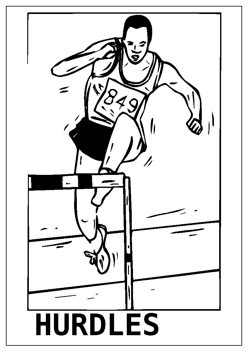 hurdles coloring pages
