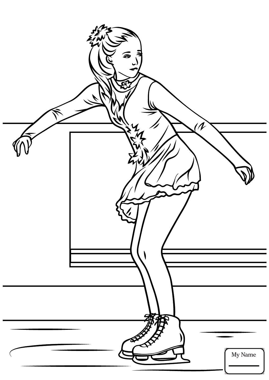 ice skating coloring pages