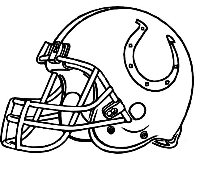 indianapolis colts helmet coloring pages