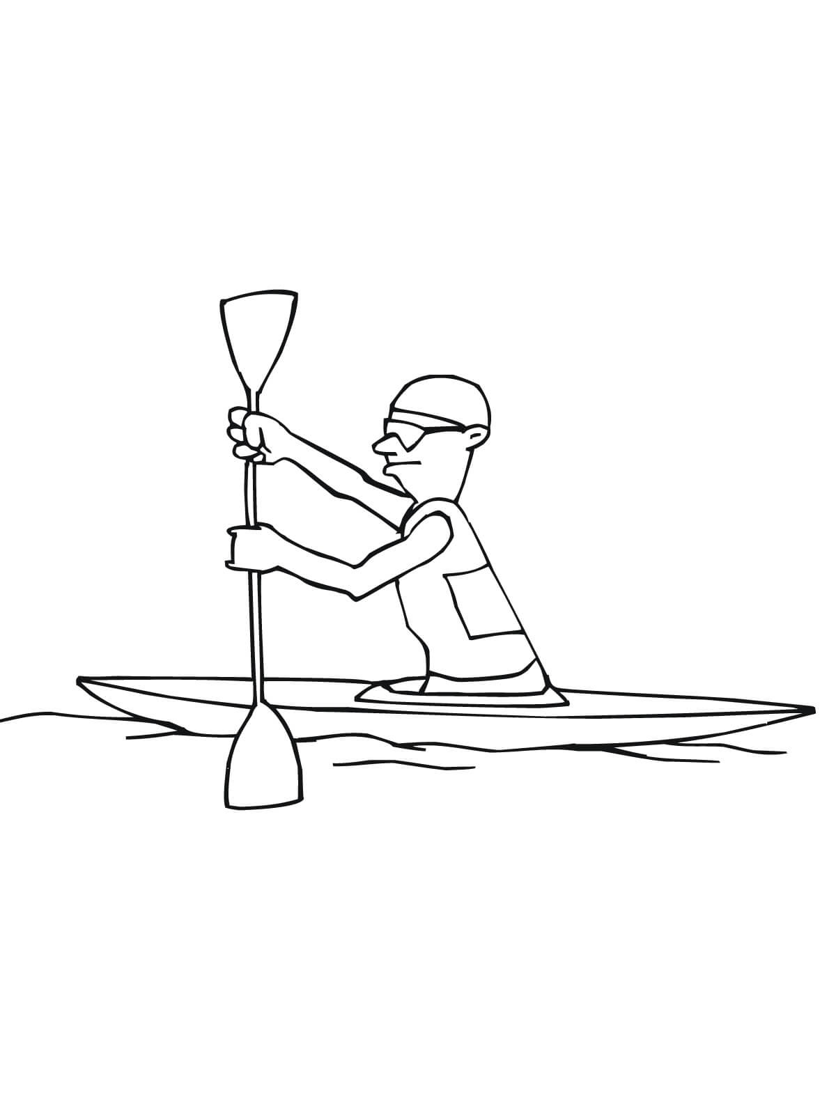 kayak coloring pages to print