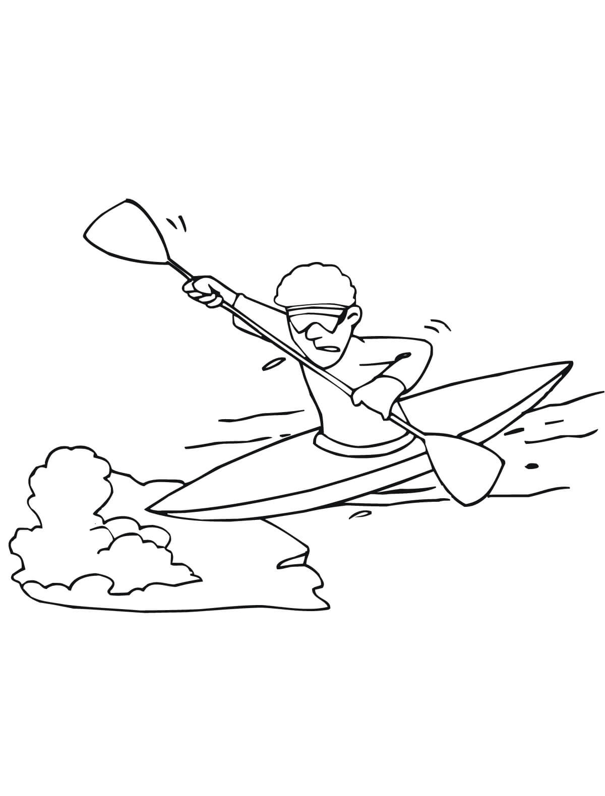 kayak coloring pages