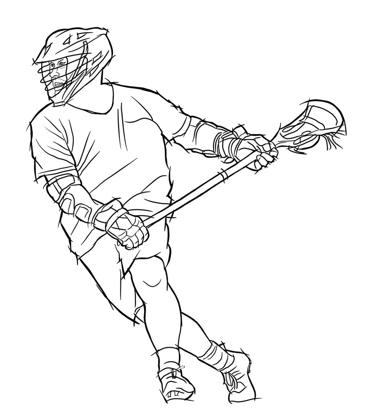 lacrosse coloring pages free