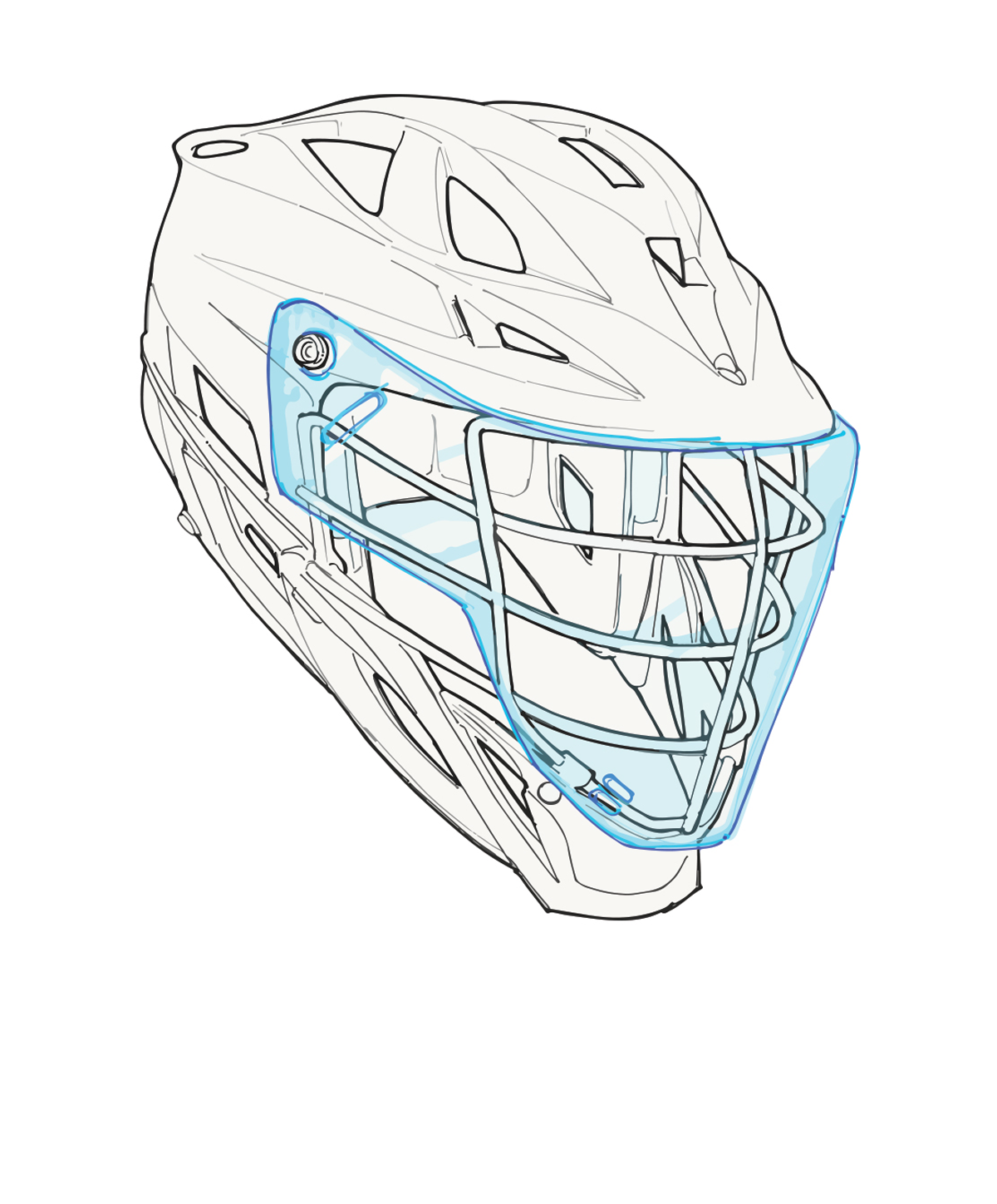 lacrosse helmet coloring pages