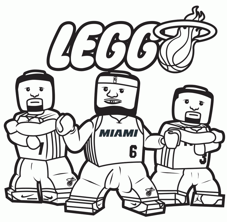 lego miami heat coloring pages
