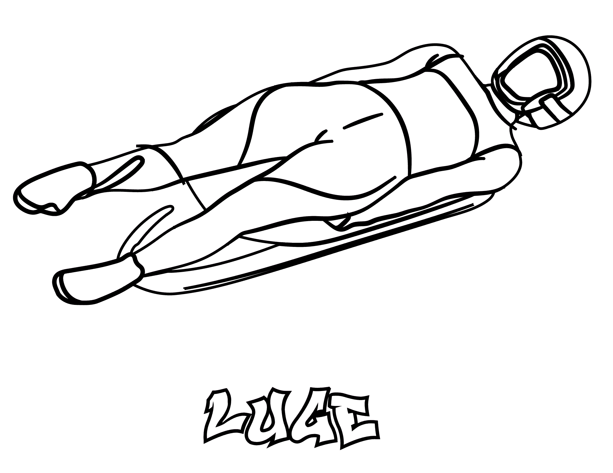 luge coloring pages