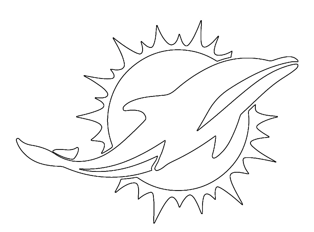 nfl miami dolphins coloring page