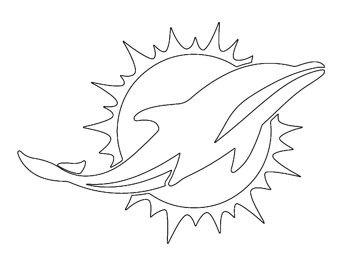 Free Miami Dolphins Coloring Pages Pdf To Print Coloringfolder