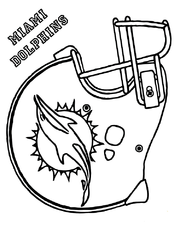 miami dolphins helmet coloring pages