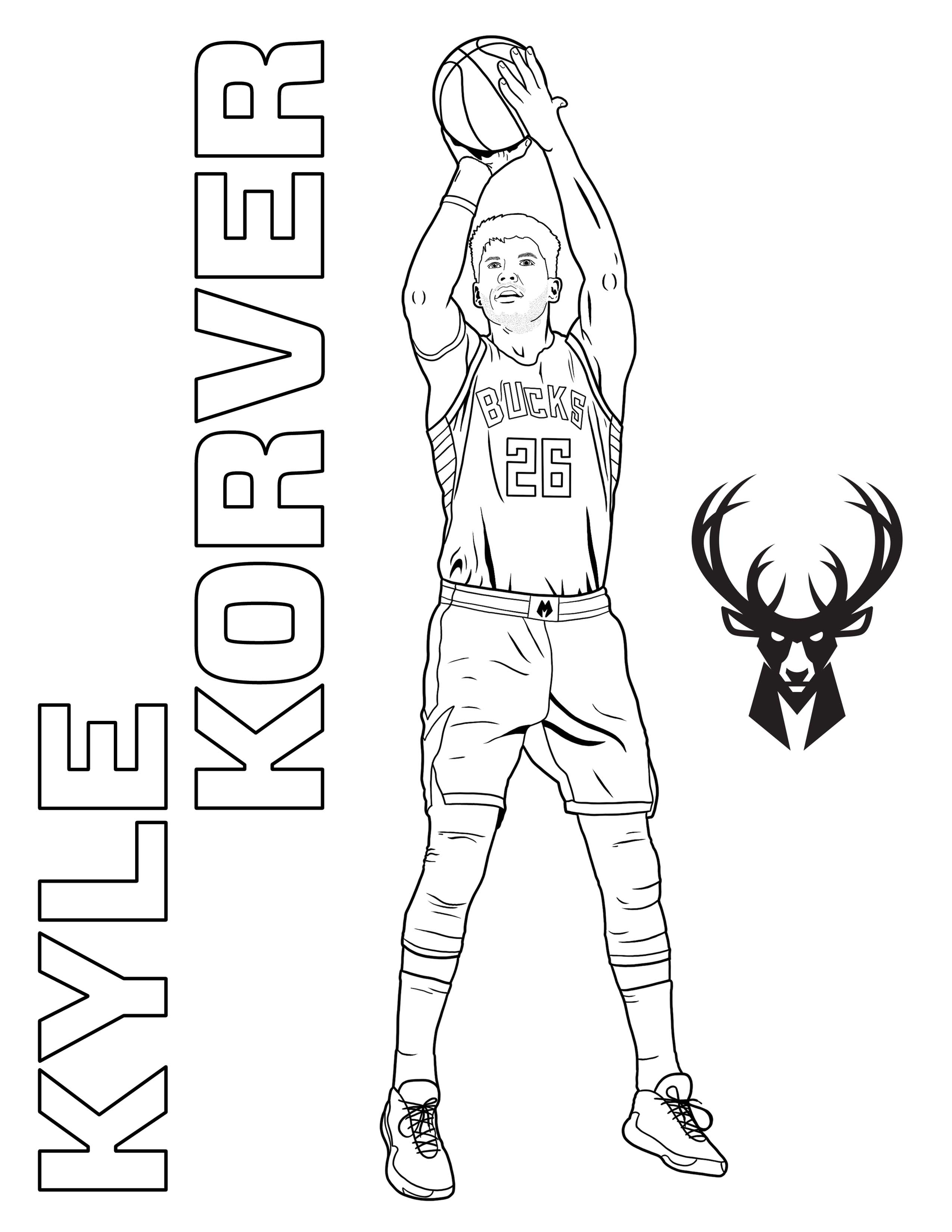 milwaukee bucks coloring pages player