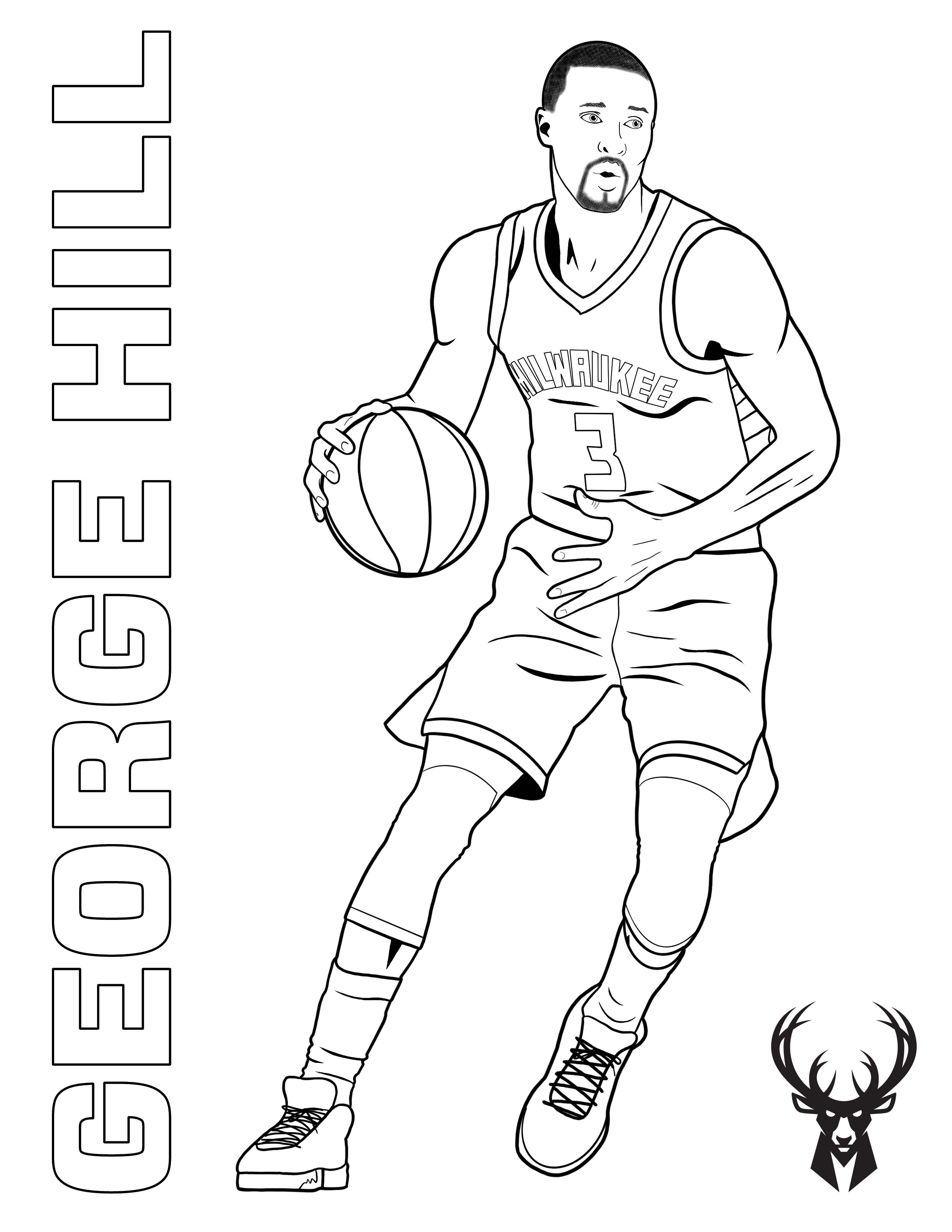 milwaukee bucks player coloring pages