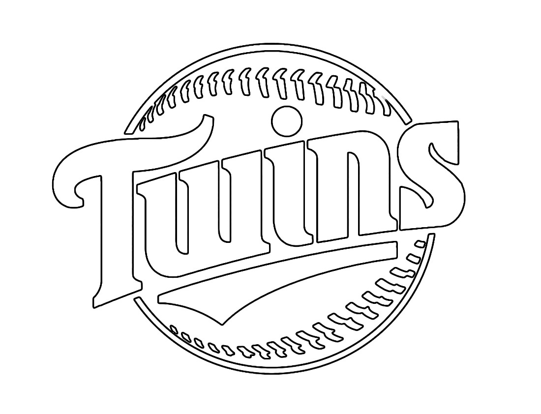 mlb minnesota twins logo stencil