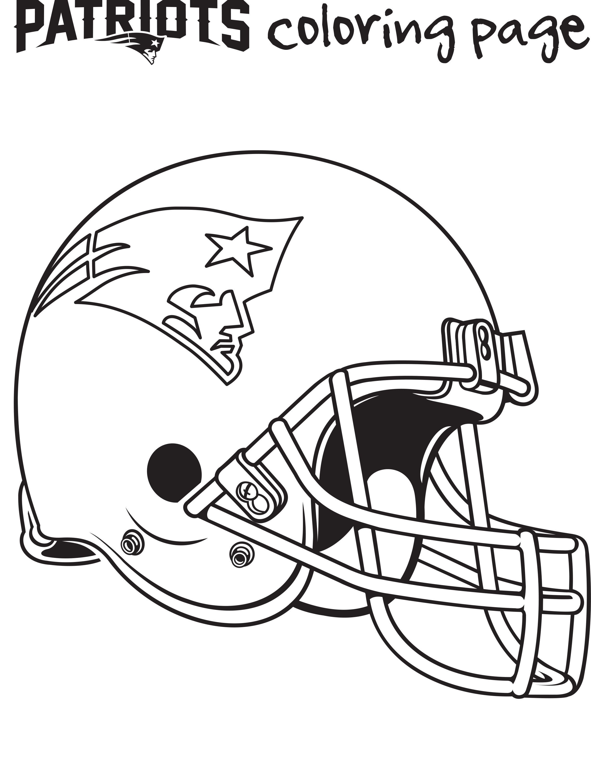 new england patriots helmet coloring pages