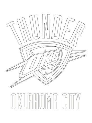 oklahoma city thunder coloring pages