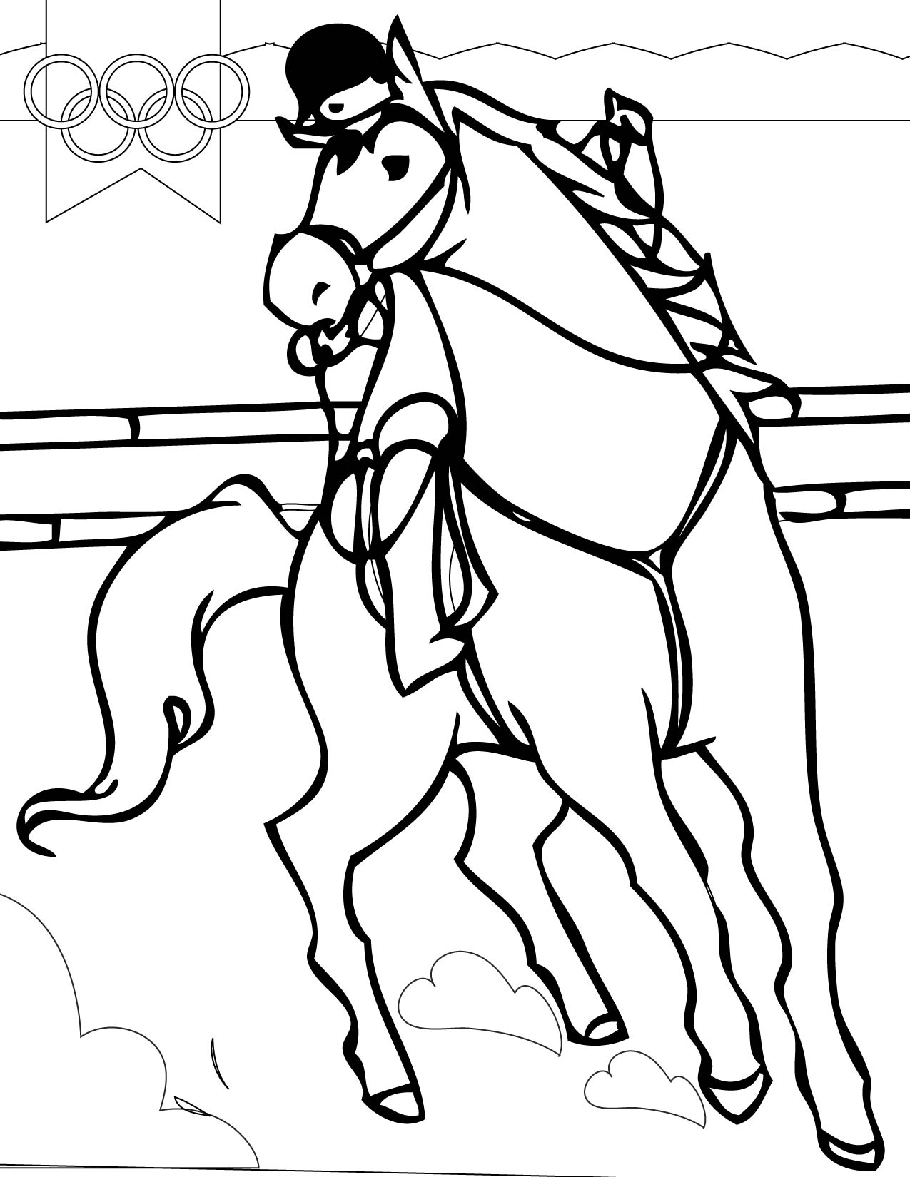 olympic dressage coloring pages