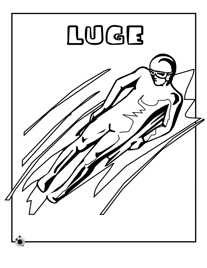 olympic luge coloring page