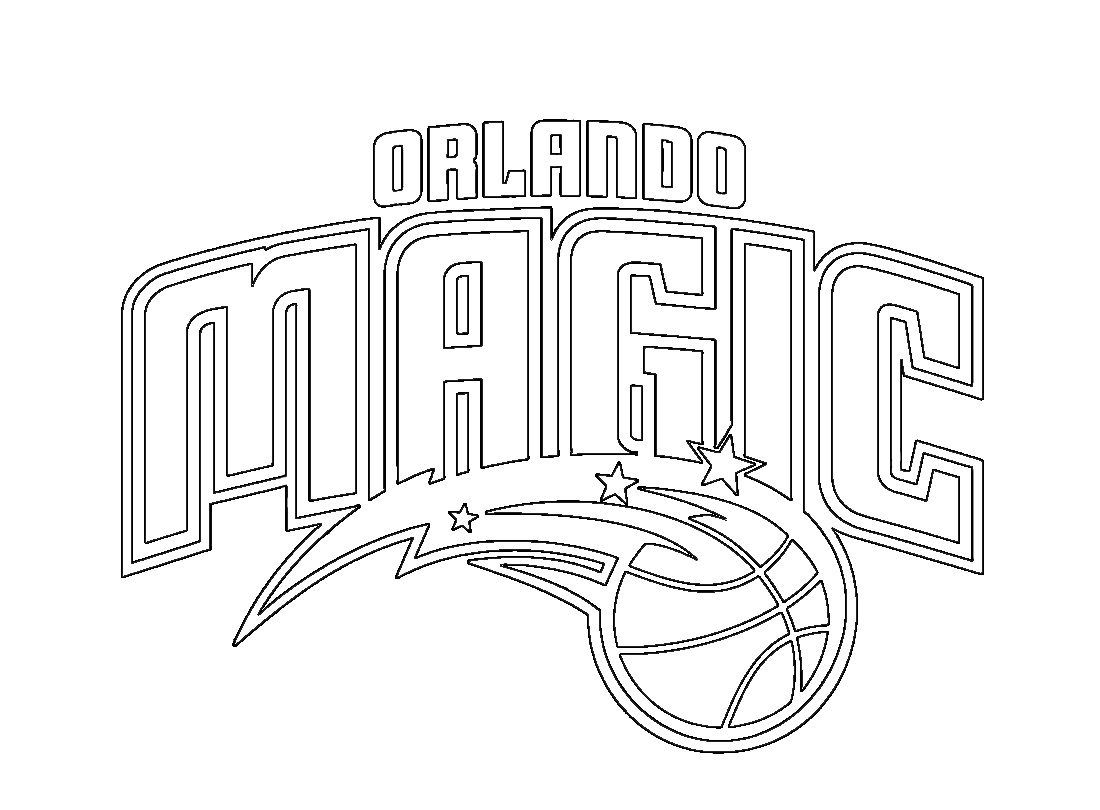 nba orlando magic logo coloring page