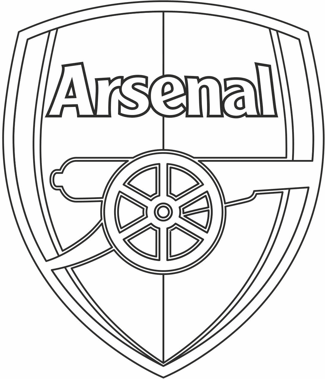 printable arsenal badge coloring pages