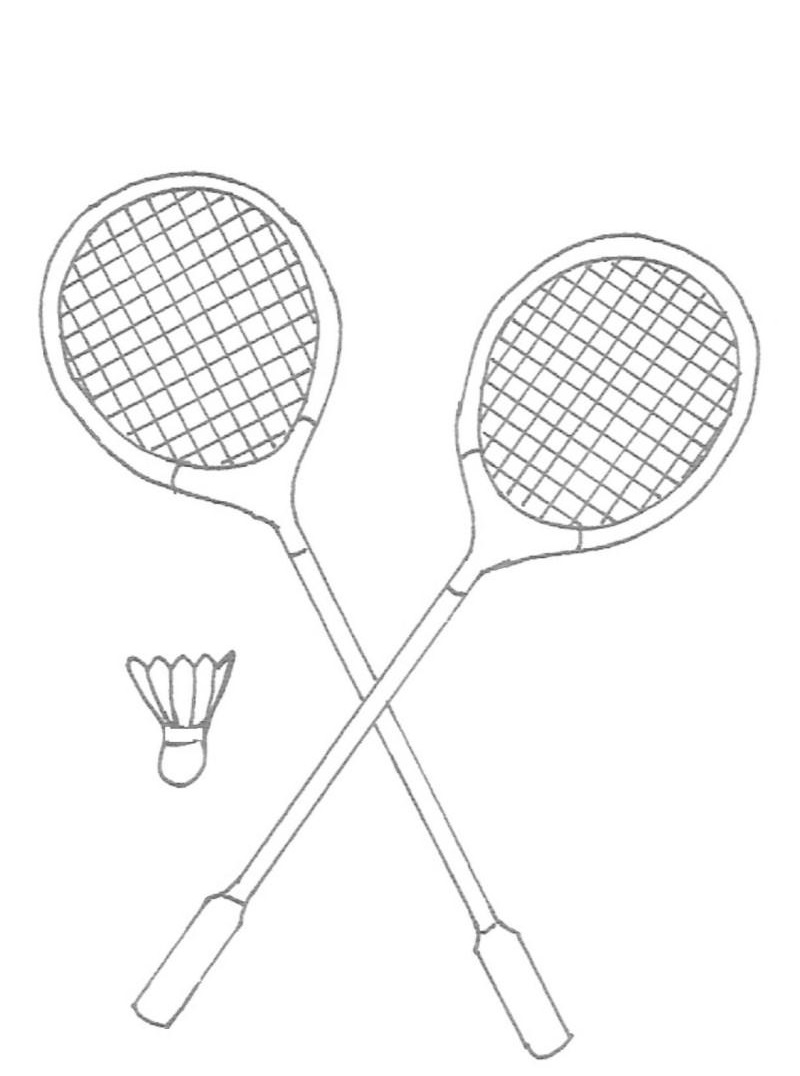 printable badminton coloring pages