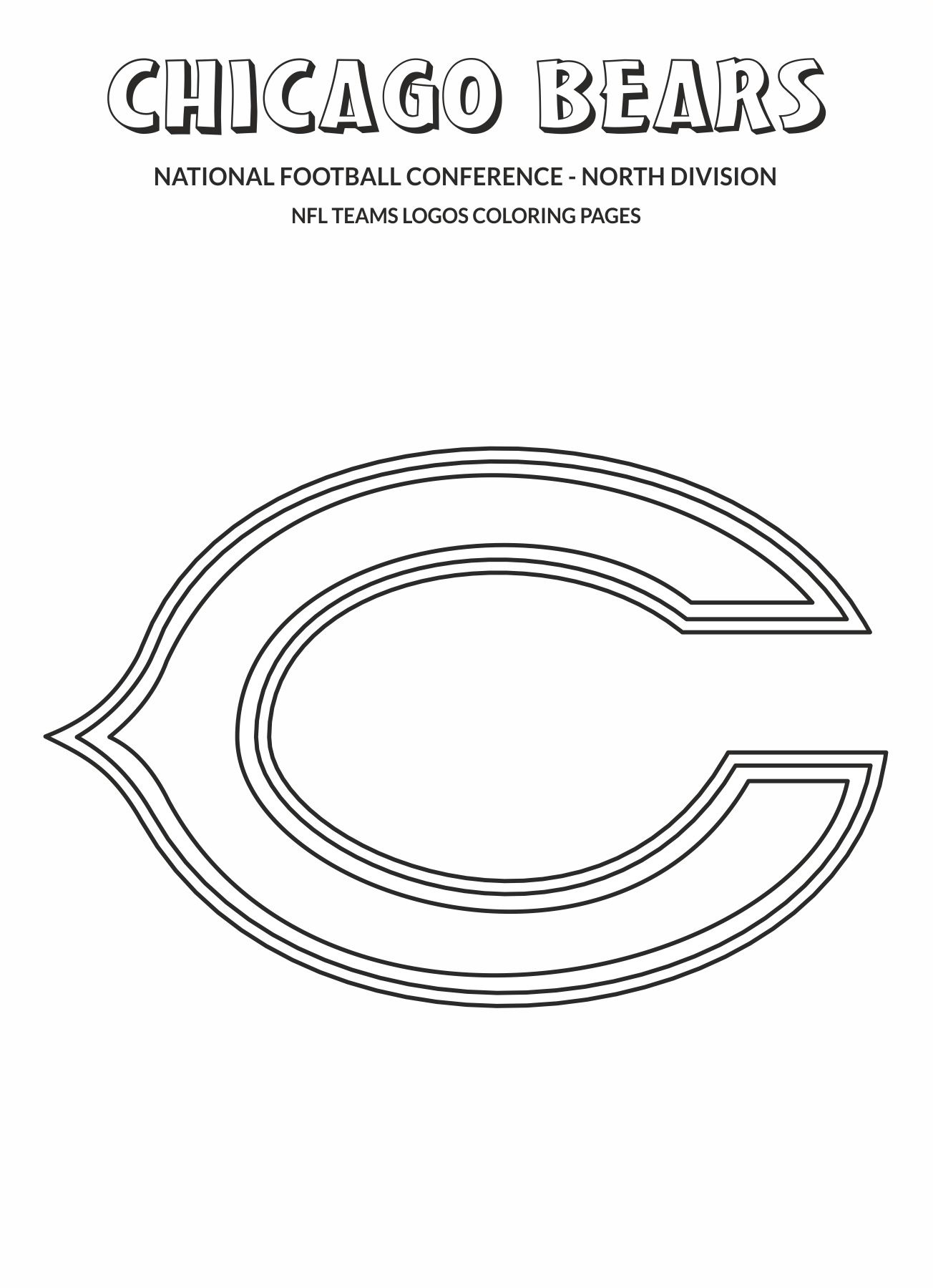 printable chicago bears coloring pages