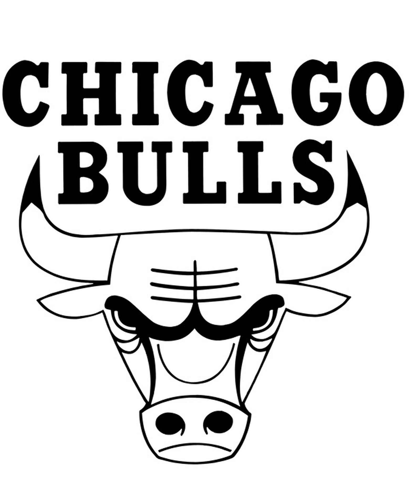 chicago bulls logo coloring page