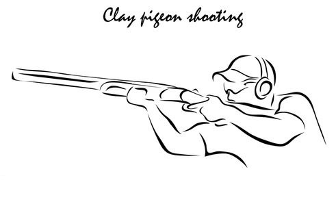 printable clay pigeon shooting coloring pages
