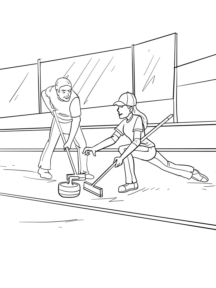 printable curling coloring pages