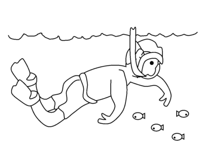 printable diving coloring pages