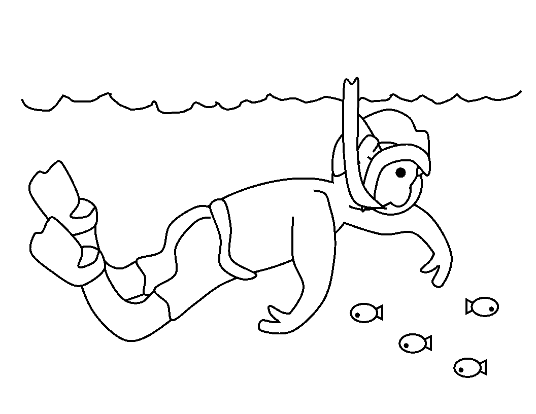printable diving coloring pages