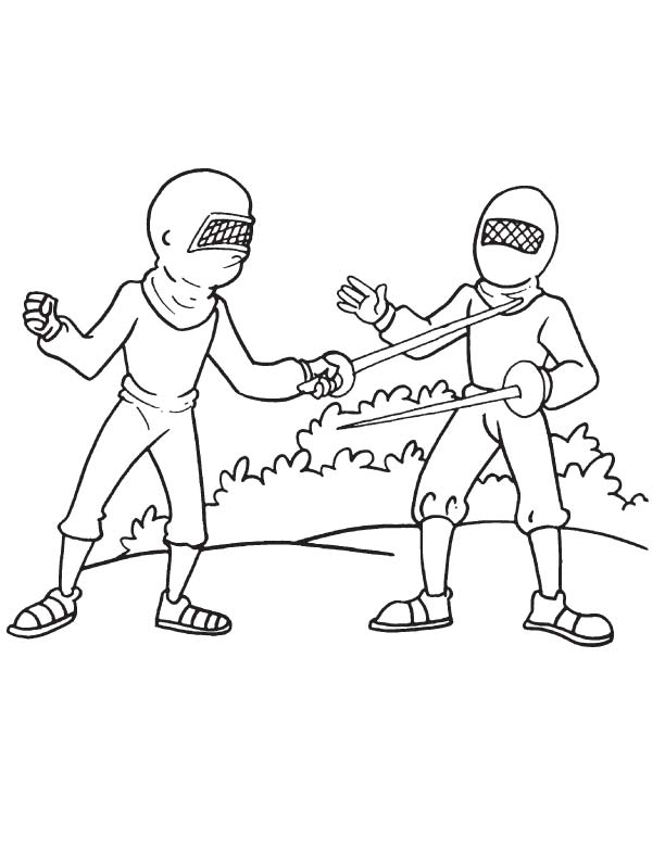 printable fencing coloring pages