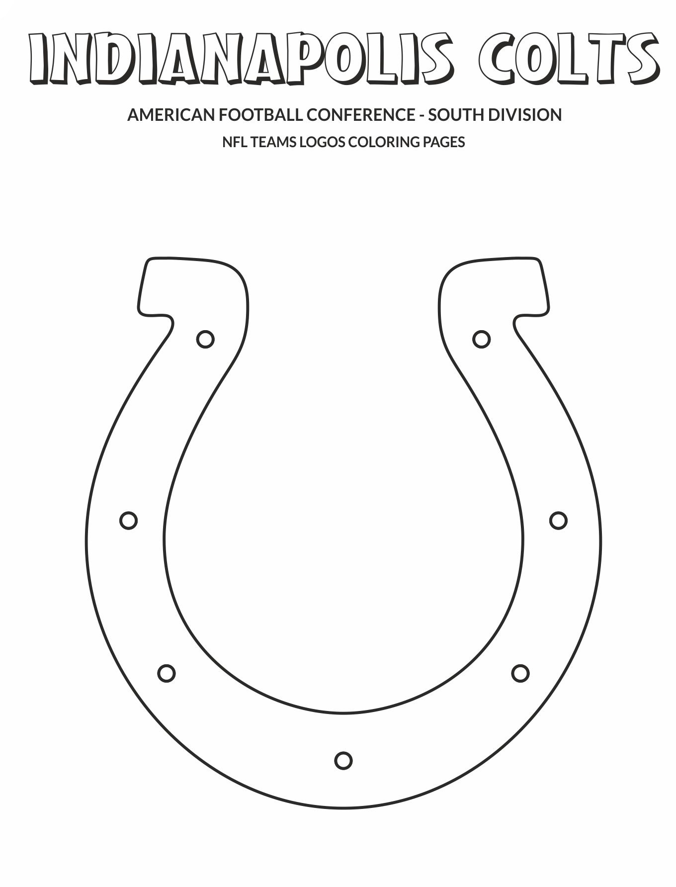 printable indianapolis colts coloring pages