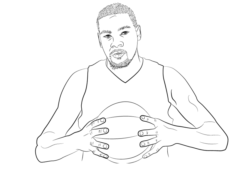 printable kevin durant coloring pages