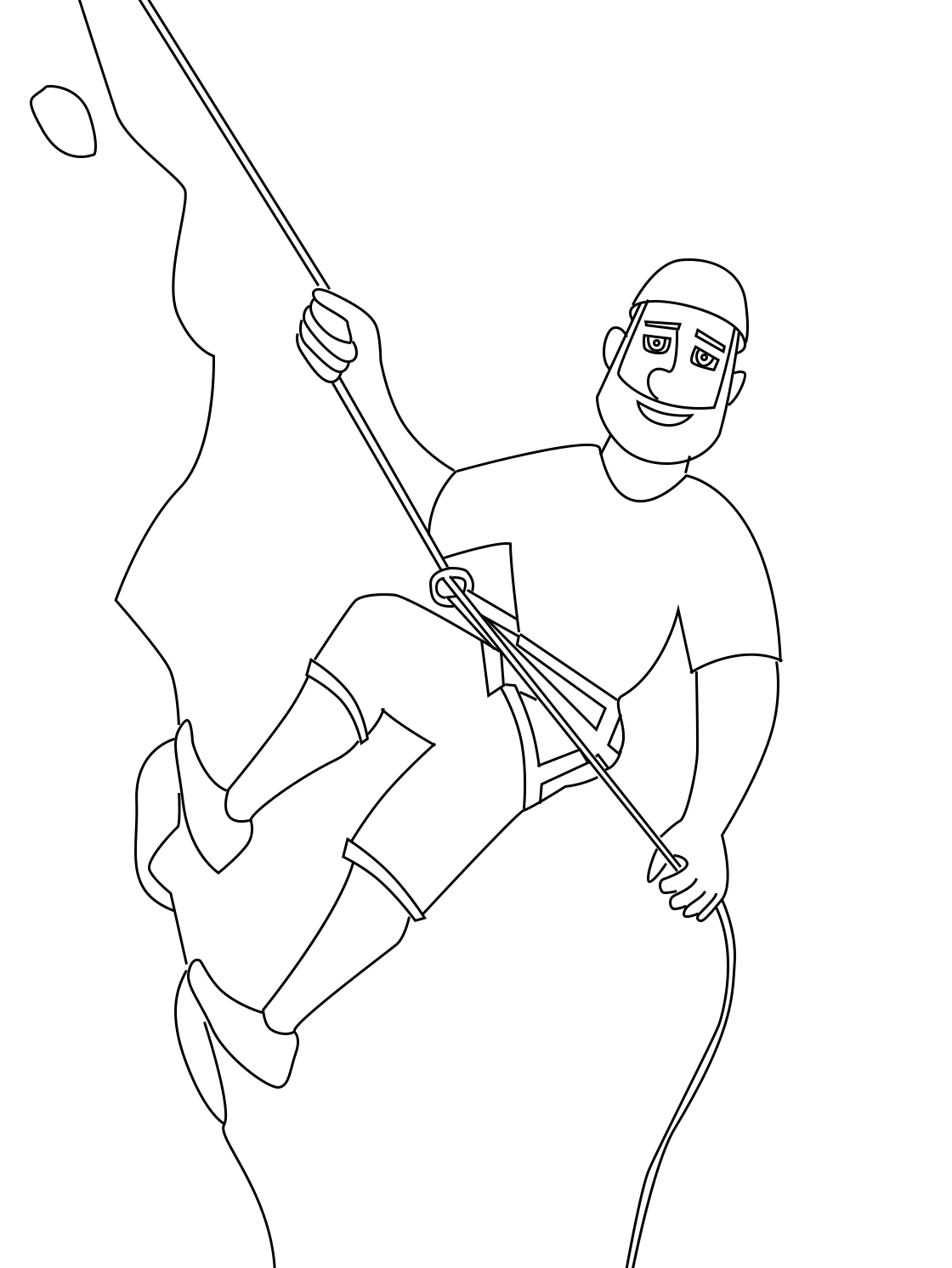 printable rock climbing coloring pages