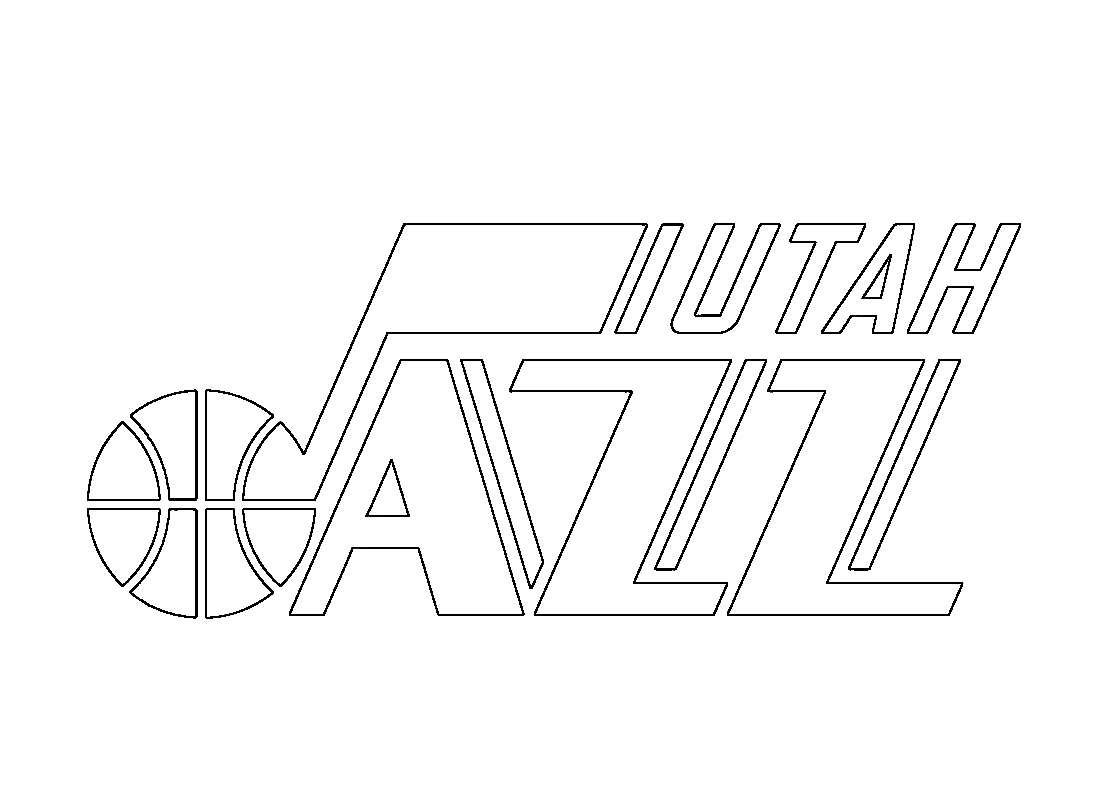 nba utah jazz logo coloring page